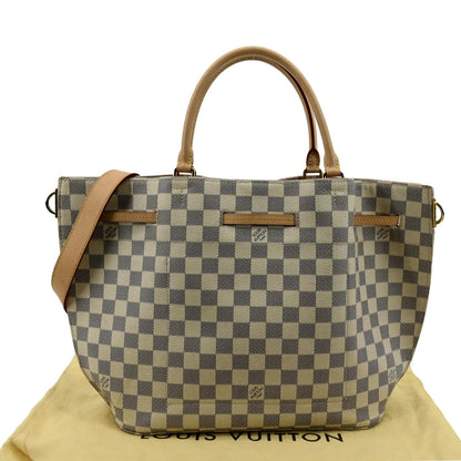 LOUIS VUITTON Girolata Damier Azur Shoulder Bag White
