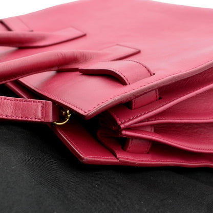 YVES SAINT LAURENT Sac de Jour Leather Satchel Shoulder Bag Pink
