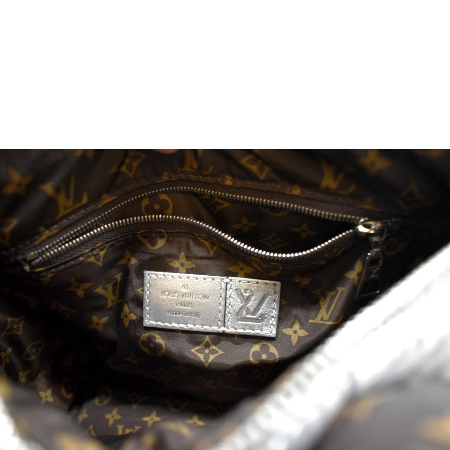 LOUIS VUITTON Speedy Bandouliere 25 Econyl Nylon Pillow Shoulder Bag Silver