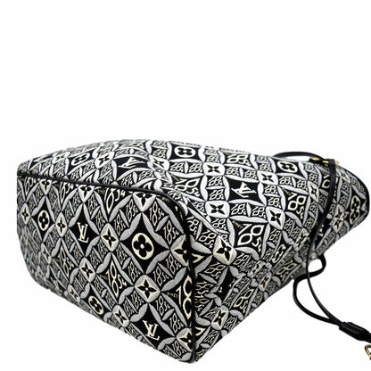 LOUIS VUITTON Since 1854 Neverfull MM Jacquard Shoulder Bag Grey