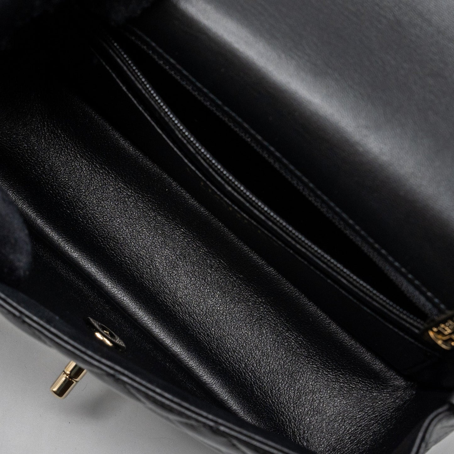 Chanel mini rectangular Flap Bag Lambskin Black L