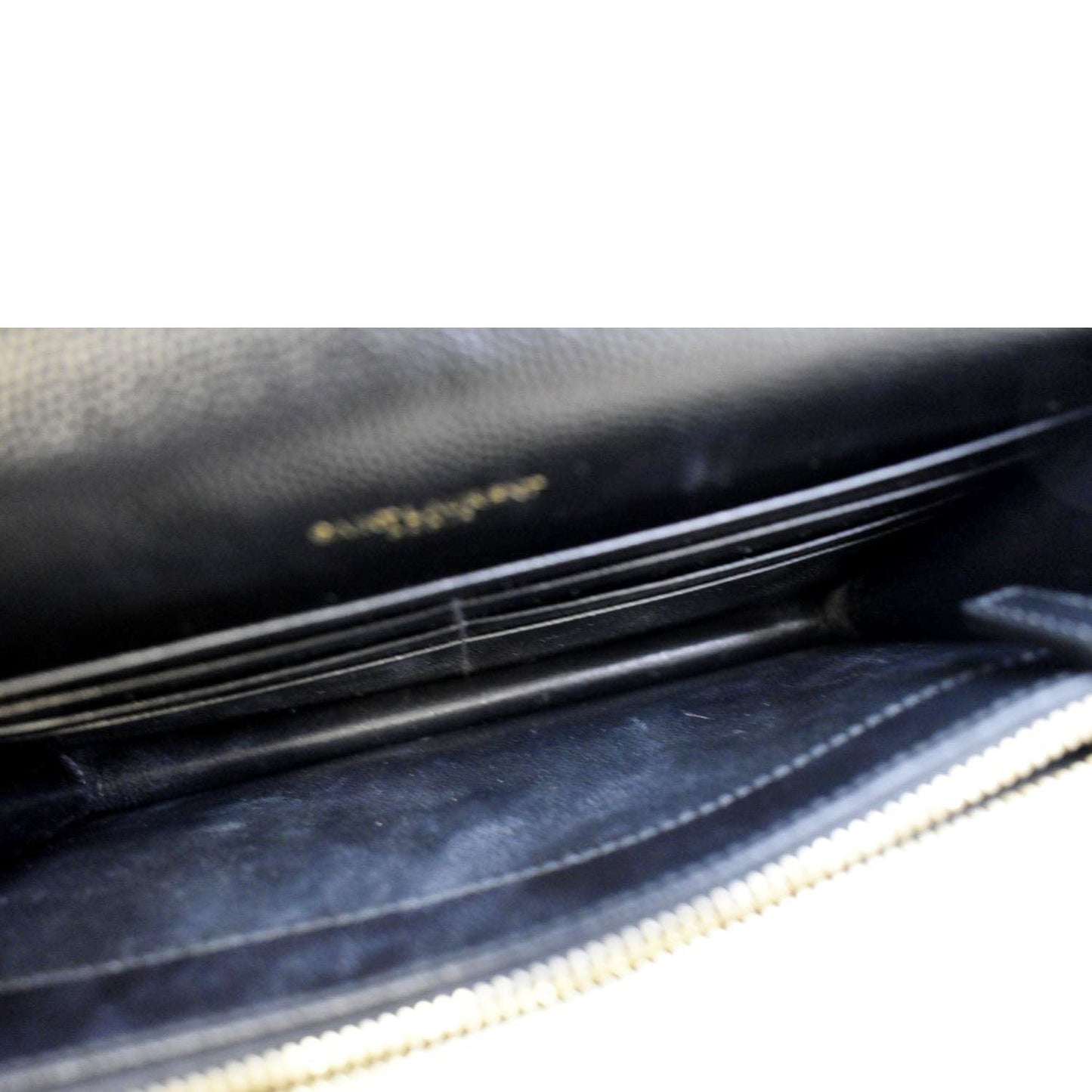 YVES SAINT LAURENT Cassandre Matelasse Chain Wallet Crossbody Bag Black