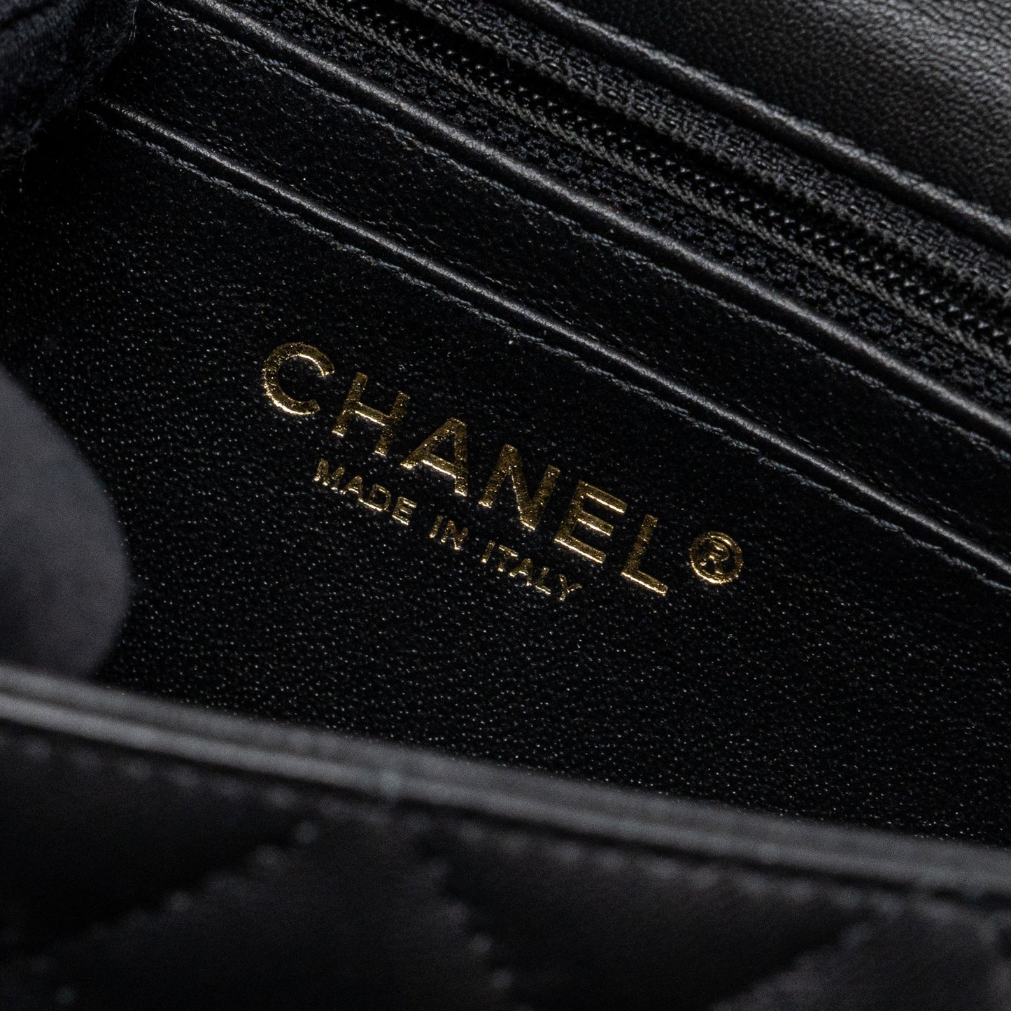 Chanel mini rectangular Flap Bag Lambskin Black L
