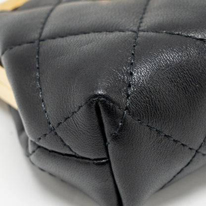 Chanel 23p Mini Coin Purse with Chain Calfskin Black L(microchip)