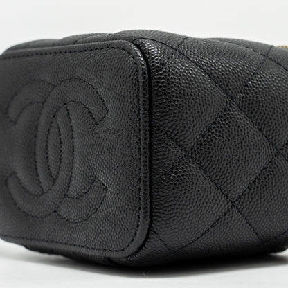 Chanel Mini Vanity with Chain Caviar Black L (Microchip)