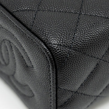 Chanel Mini Vanity with Chain Caviar Black L (Microchip)
