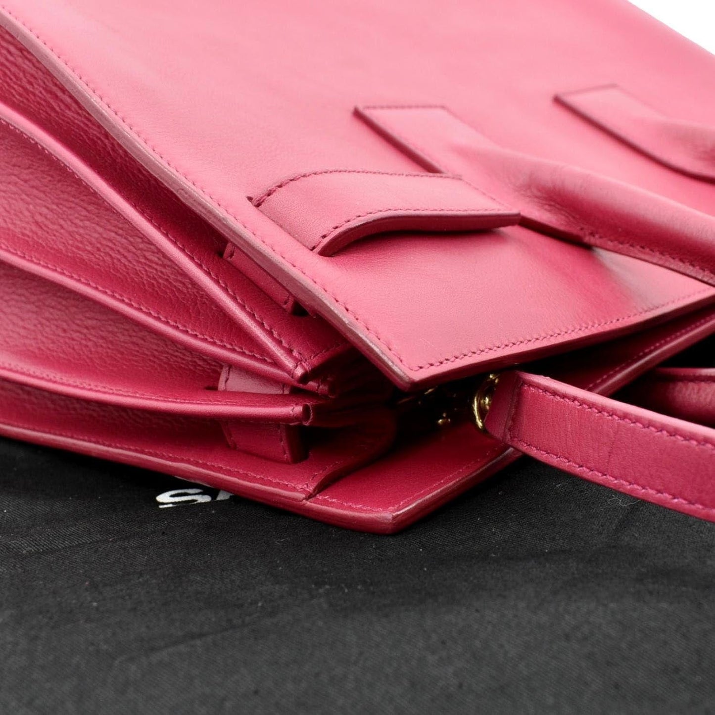 YVES SAINT LAURENT Sac de Jour Leather Satchel Shoulder Bag Pink