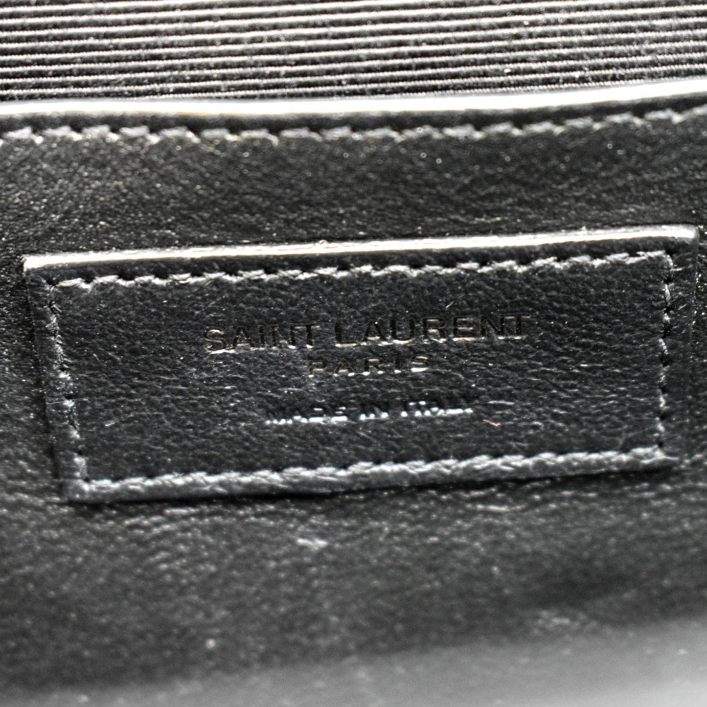 YVES SAINT LAURENT Kate Leather Chain Clutch Crossbody Bag Black