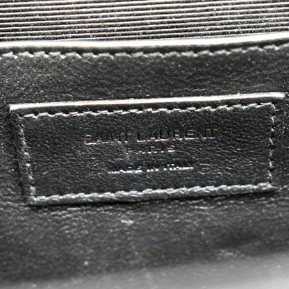 YVES SAINT LAURENT Kate Leather Chain Clutch Crossbody Bag Black