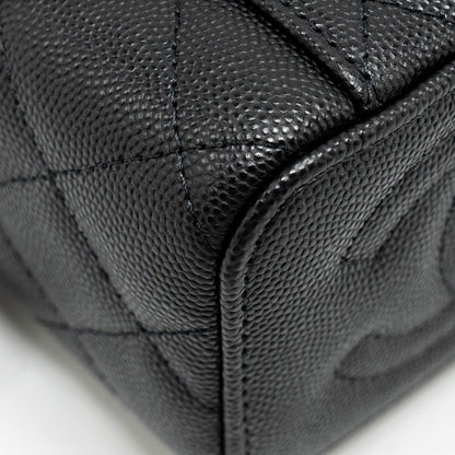 Chanel Mini Vanity with Chain Caviar Black L (Microchip)