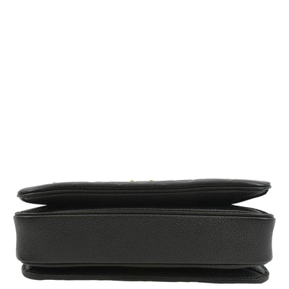 LOUIS VUITTON Metis Pochette Empreinte Leather Crossbody Bag Black