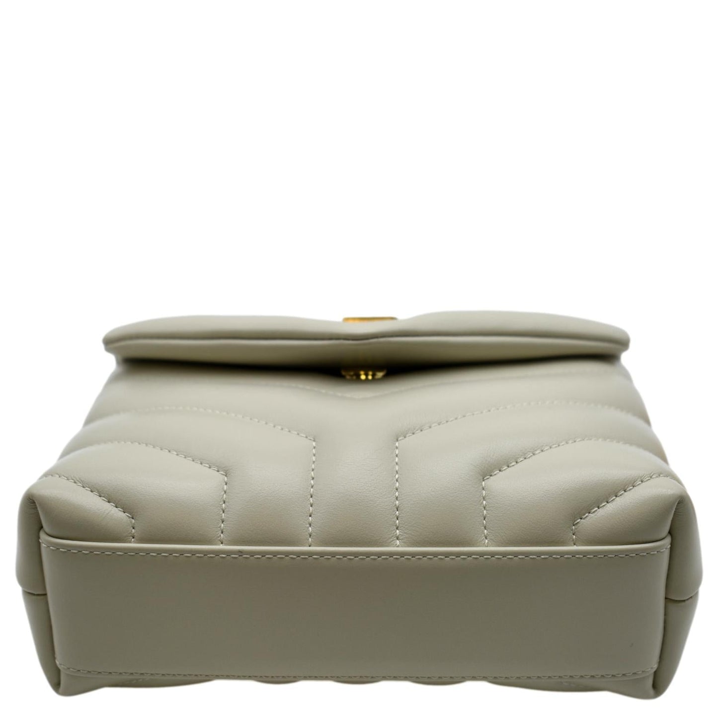 YVES SAINT LAURENT Toy Loulou Matelasse Leather Crossbody Bag Ivory