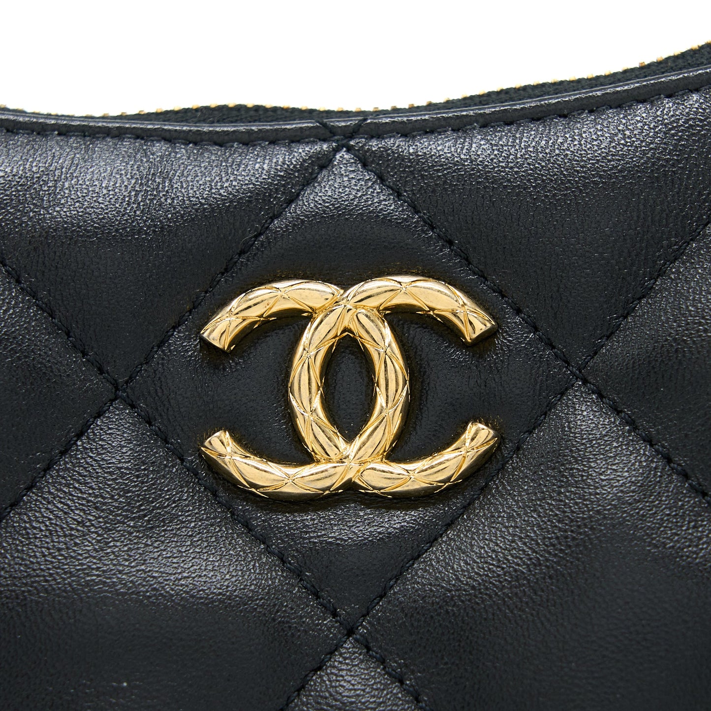 Chanel 22B Hobo Bag Lambskin Black  (Microchip)