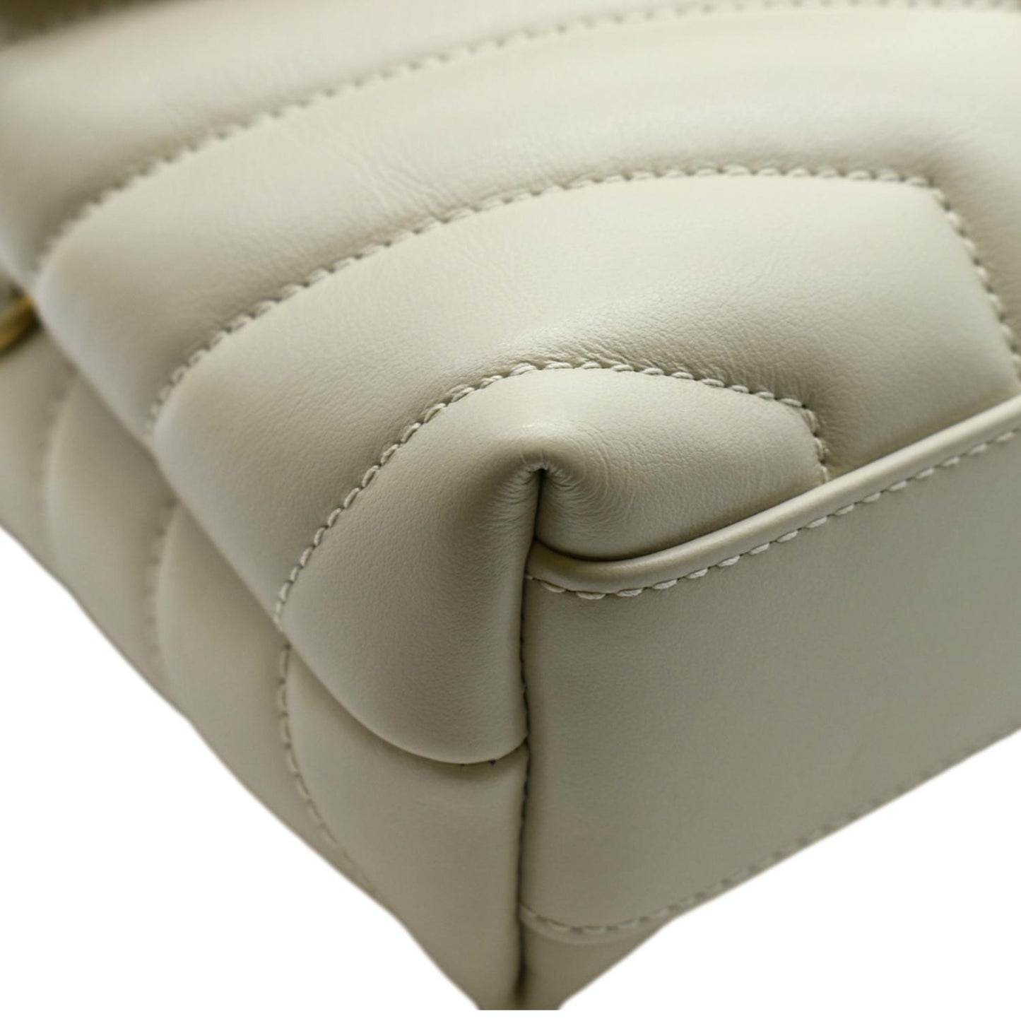 YVES SAINT LAURENT Toy Loulou Matelasse Leather Crossbody Bag Ivory