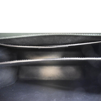 YVES SAINT LAURENT Cassandra Top Handle Leather Shoulder Bag Green