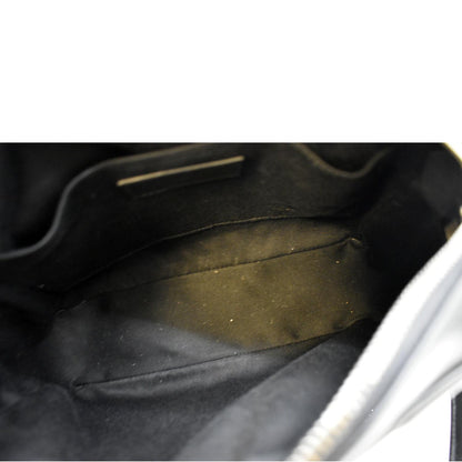 YVES SAINT LAURENT Lou Chevron Leather Camera Crossbody Bag Black