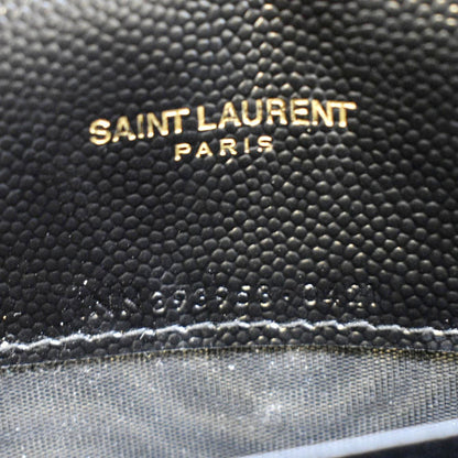 YVES SAINT LAURENT Cassandre Matelasse Chain Wallet Crossbody Bag Black