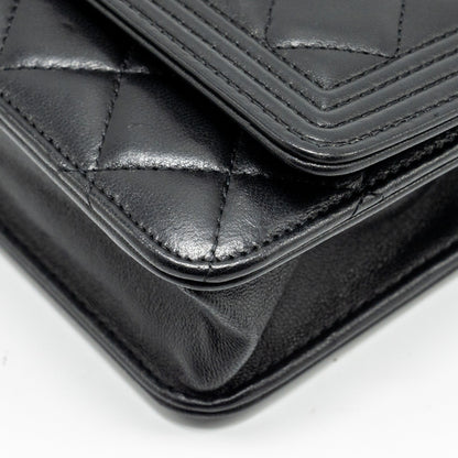 Chanel Boy Wallet on Chain lambskin black