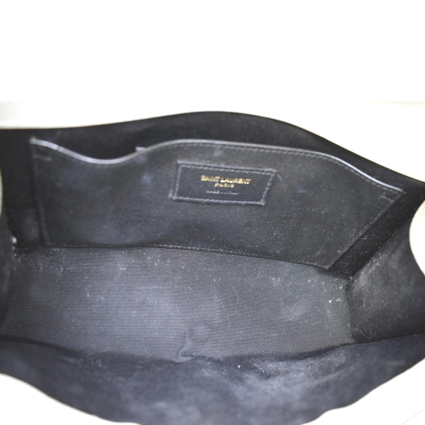 YVES SAINT LAURENT Kate Grain De Poudre Leather Shoulder Bag Ivory