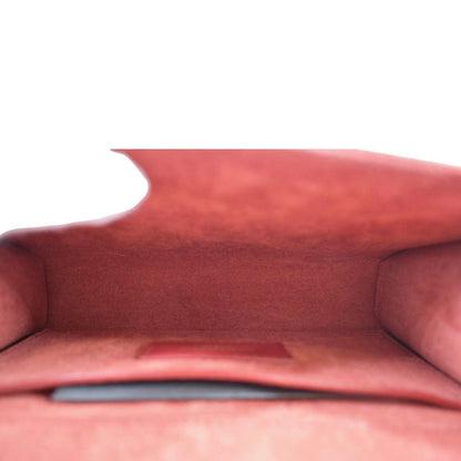 YVES SAINT LAURENT Kate Leather Chain Clutch Crossbody Bag Red