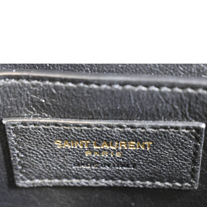 YVES SAINT LAURENT Cassandra Top Handle Leather Shoulder Bag Green