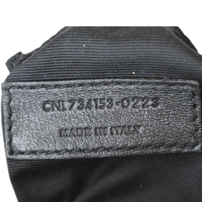 YVES SAINT LAURENT Calypso Organza Leather Crossbody Bag White