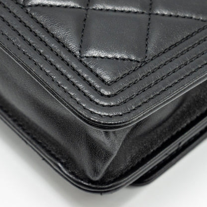 Chanel Boy Wallet on Chain lambskin black
