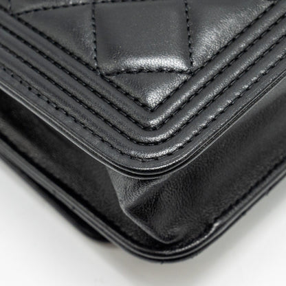 Chanel Boy Wallet on Chain lambskin black