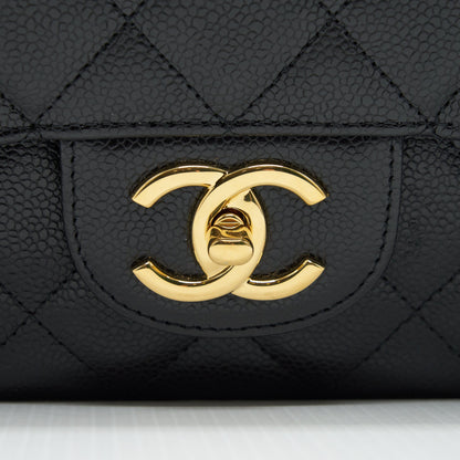 Chanel Maxi Classic Double Flap Caviar black  serial 20