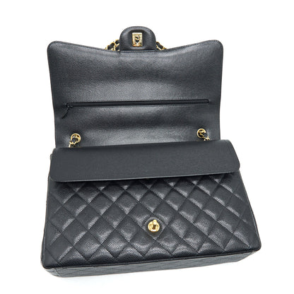 Chanel Maxi Classic Double Flap Caviar black  serial 20