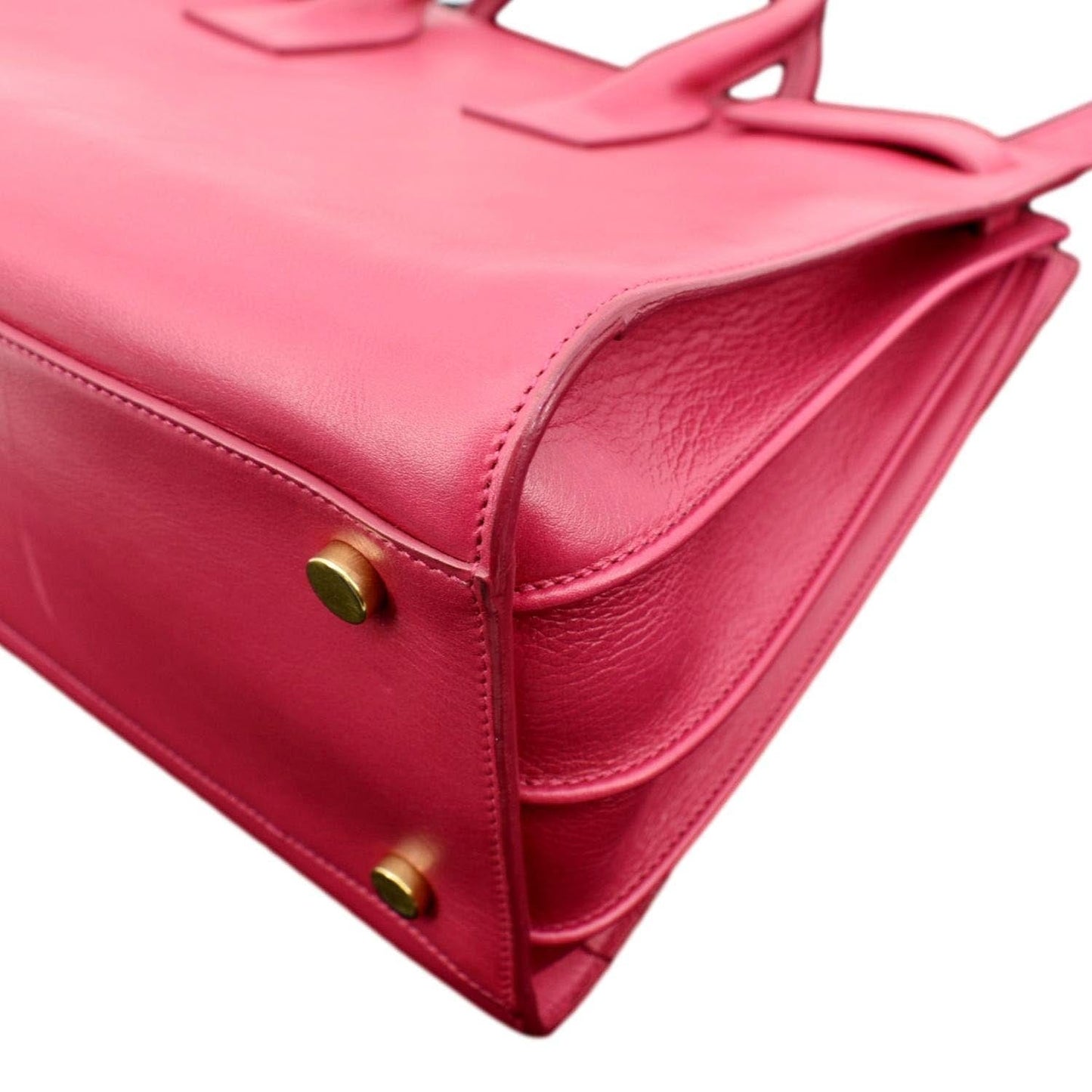 YVES SAINT LAURENT Sac de Jour Leather Satchel Shoulder Bag Pink