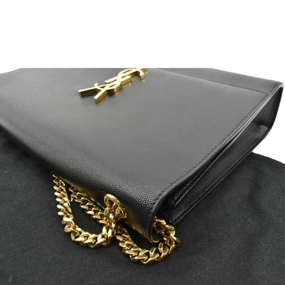 YVES SAINT LAURENT Kate Leather Shoulder Bag Black