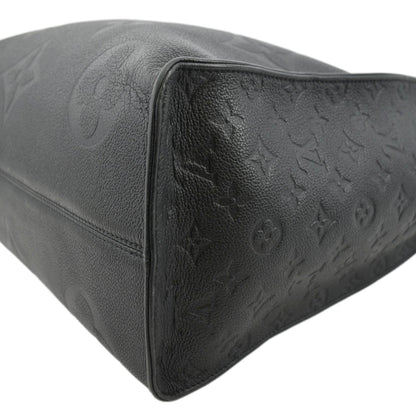 LOUIS VUITTON Onthego GM Monogram Empreinte Leather Tote Bag Black