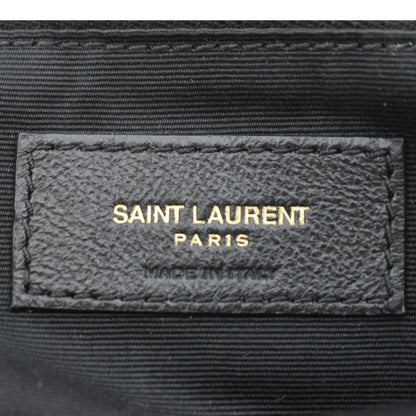 YVES SAINT LAURENT Calypso Organza Leather Crossbody Bag White