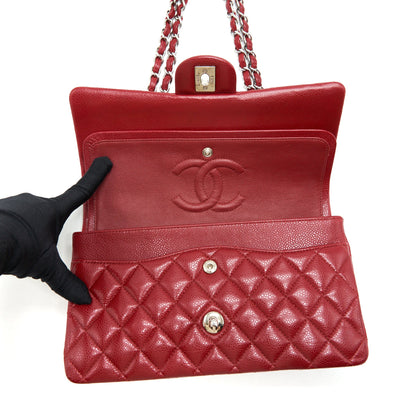 Chanel Medium Classic Double Flap Bag Caviar Red