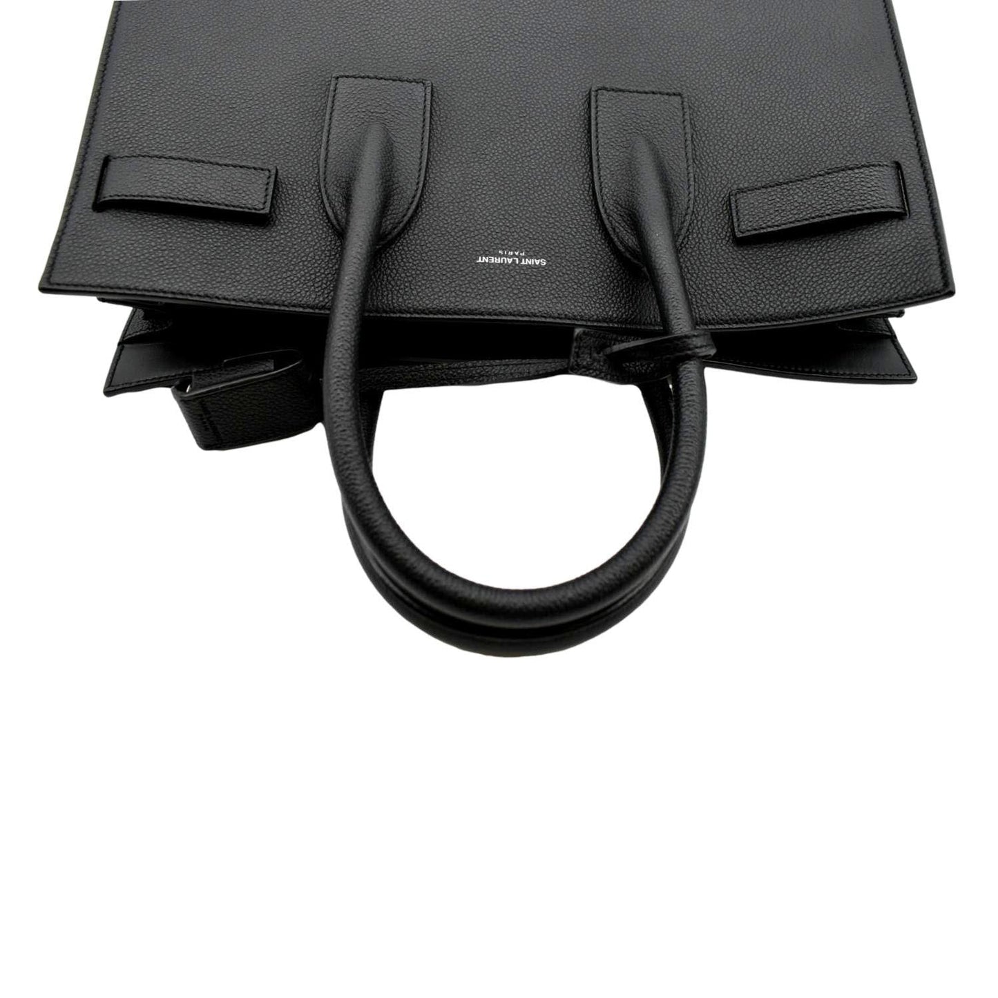 YVES SAINT LAURENT Sac de Jour Leather Satchel Shoulder Bag Black