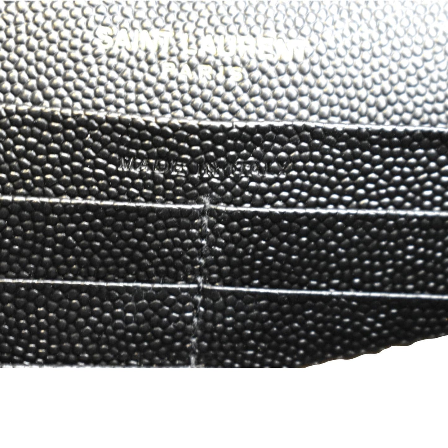 YVES SAINT LAURENT Wallet on Chain Leather Shoulder Bag Black