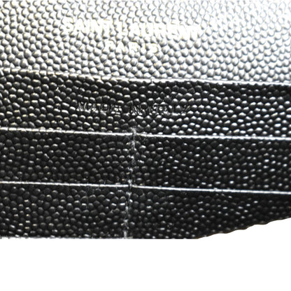 YVES SAINT LAURENT Wallet on Chain Leather Shoulder Bag Black