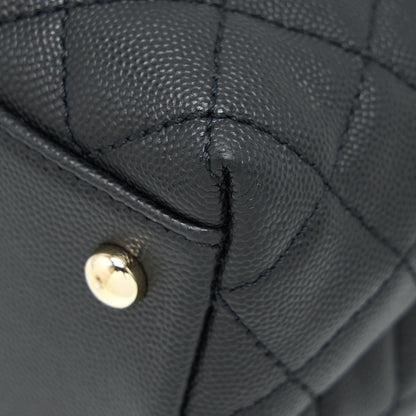 Chanel Medium Coco Handle 28cm Caviar Black L