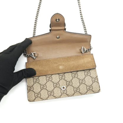 GUCCI DIONYSUS GG SUPREME SUPER MINI BAG BEIGE