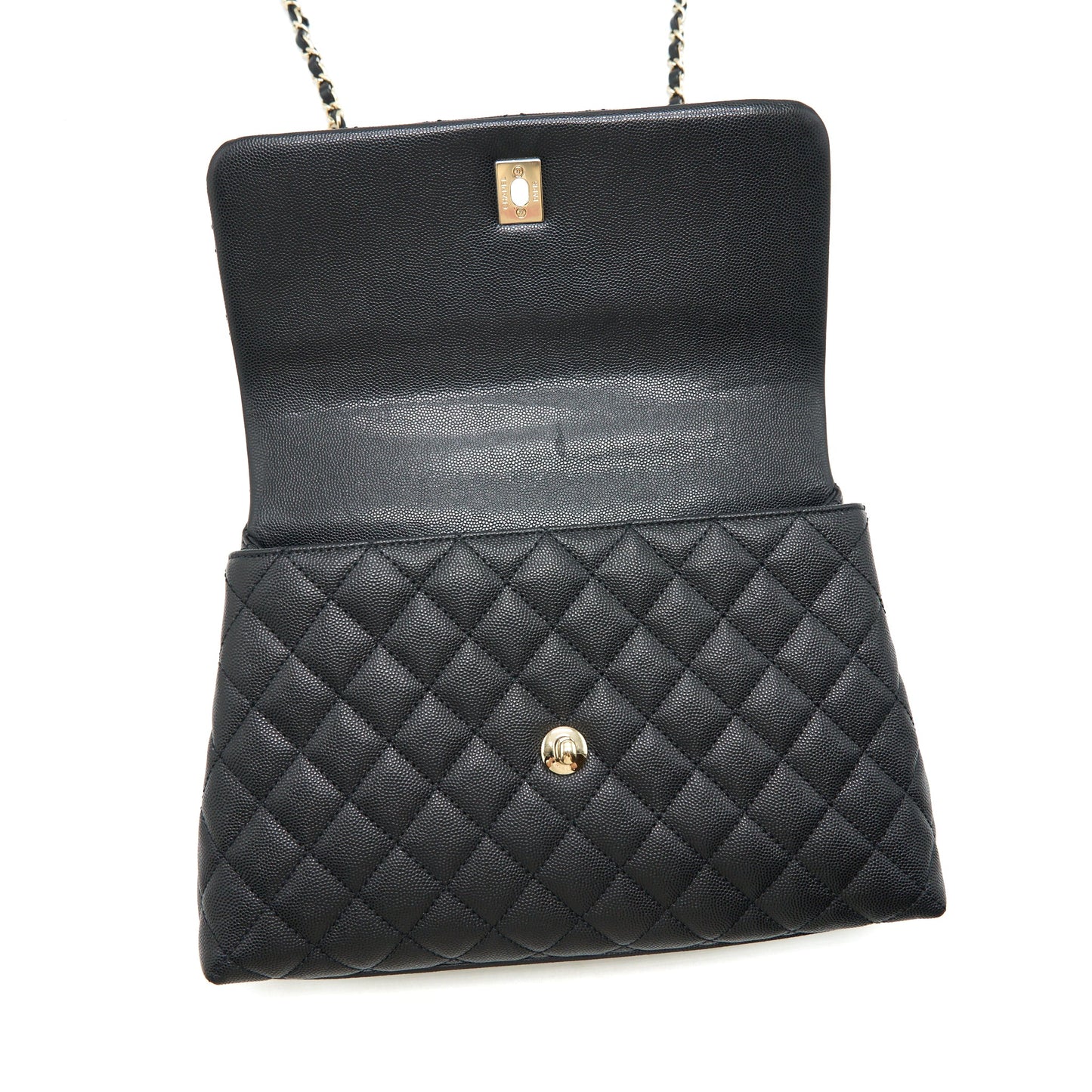 Chanel Medium Coco Handle 28cm Caviar Black L
