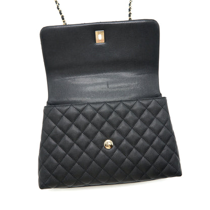 Chanel Medium Coco Handle 28cm Caviar Black L