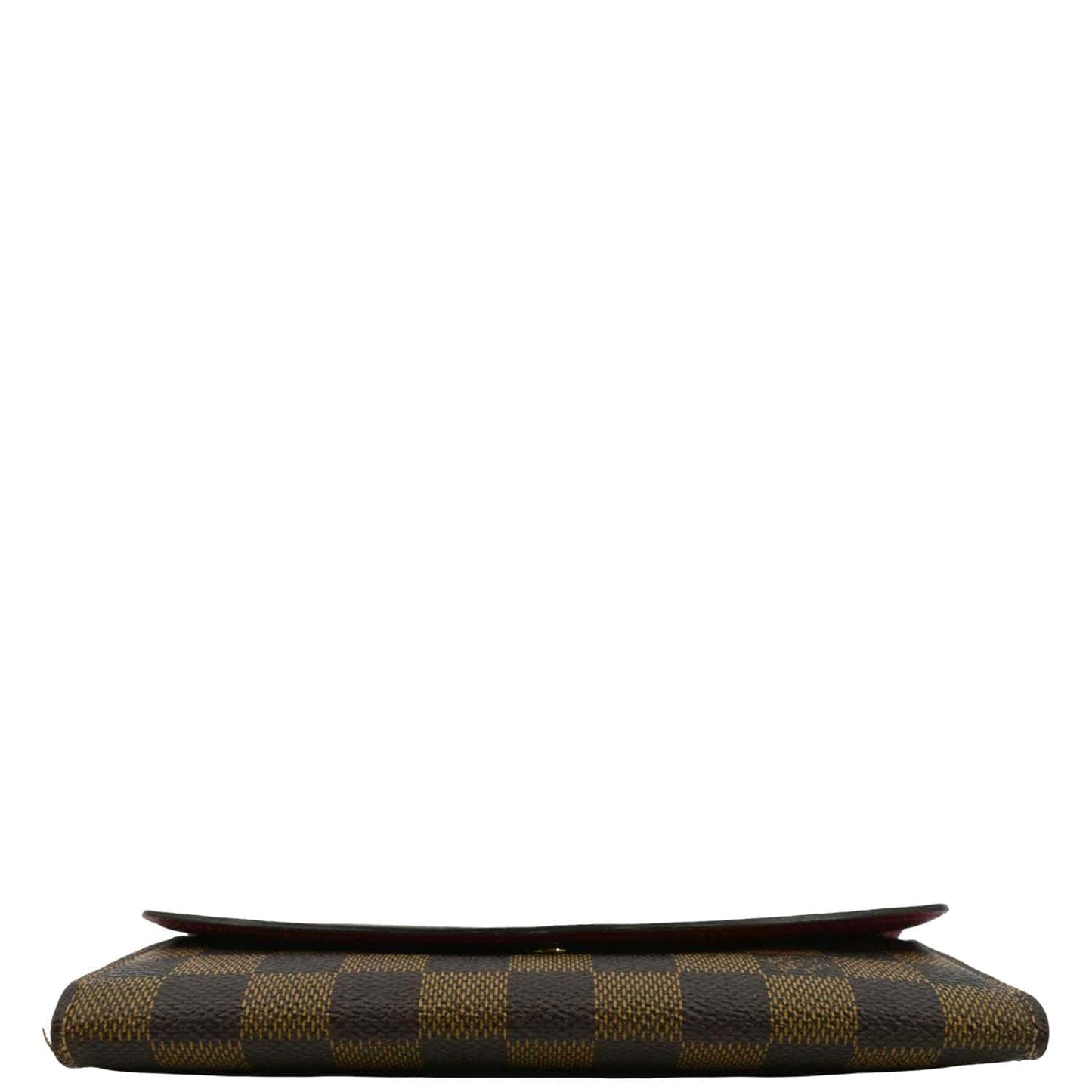 LOUIS VUITTON Emilie Damier Ebene Wallet Brown