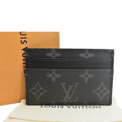 LOUIS VUITTON Monogram Eclipse Card Holder Black