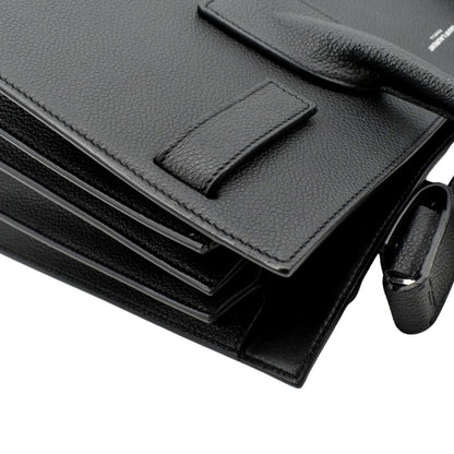 YVES SAINT LAURENT Sac de Jour Leather Satchel Shoulder Bag Black