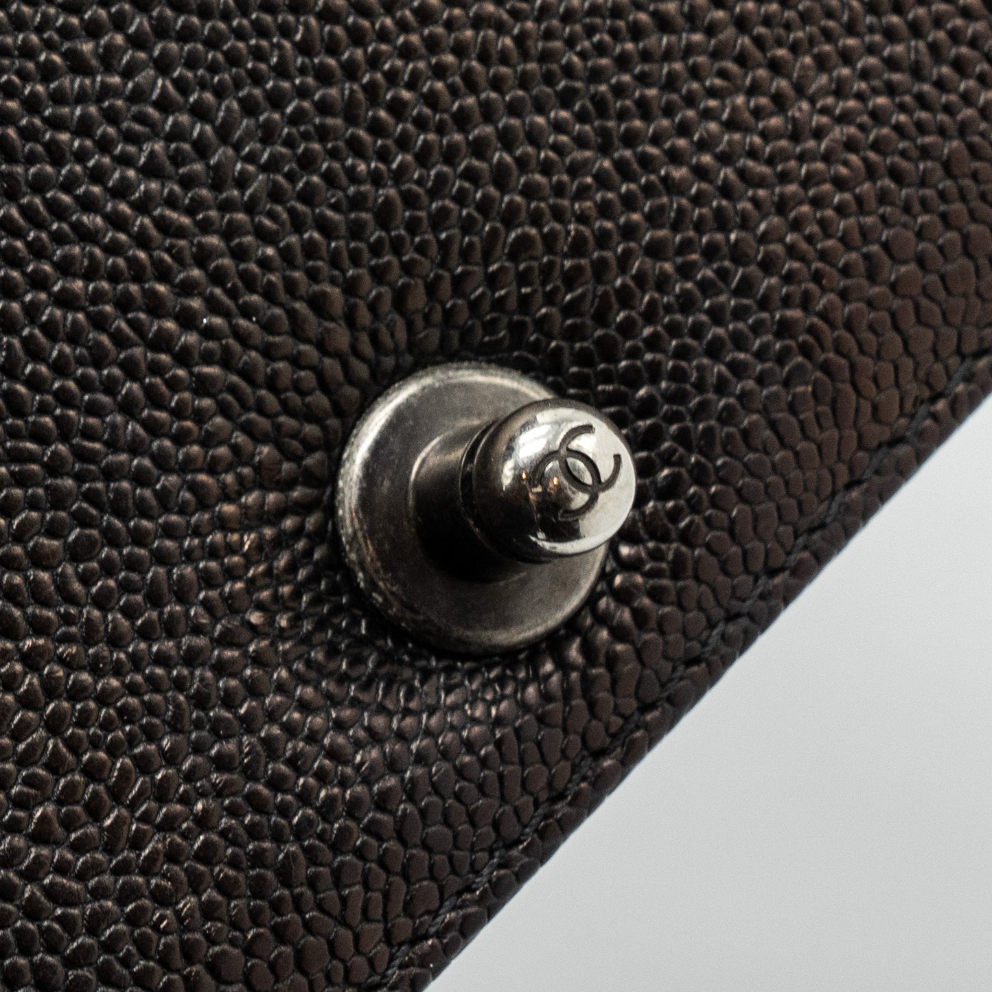 Chanel small boy bag caviar black ruthenium hardware