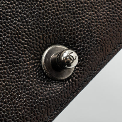 Chanel small boy bag caviar black ruthenium hardware