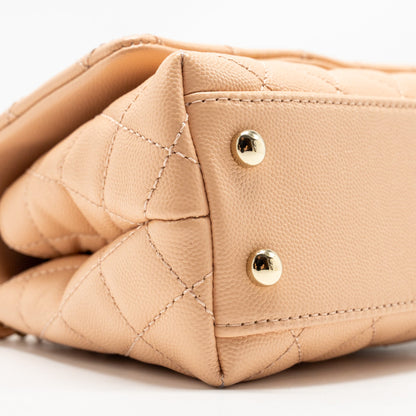 Chanel Mini Coco Handle Caviar BEIGE L