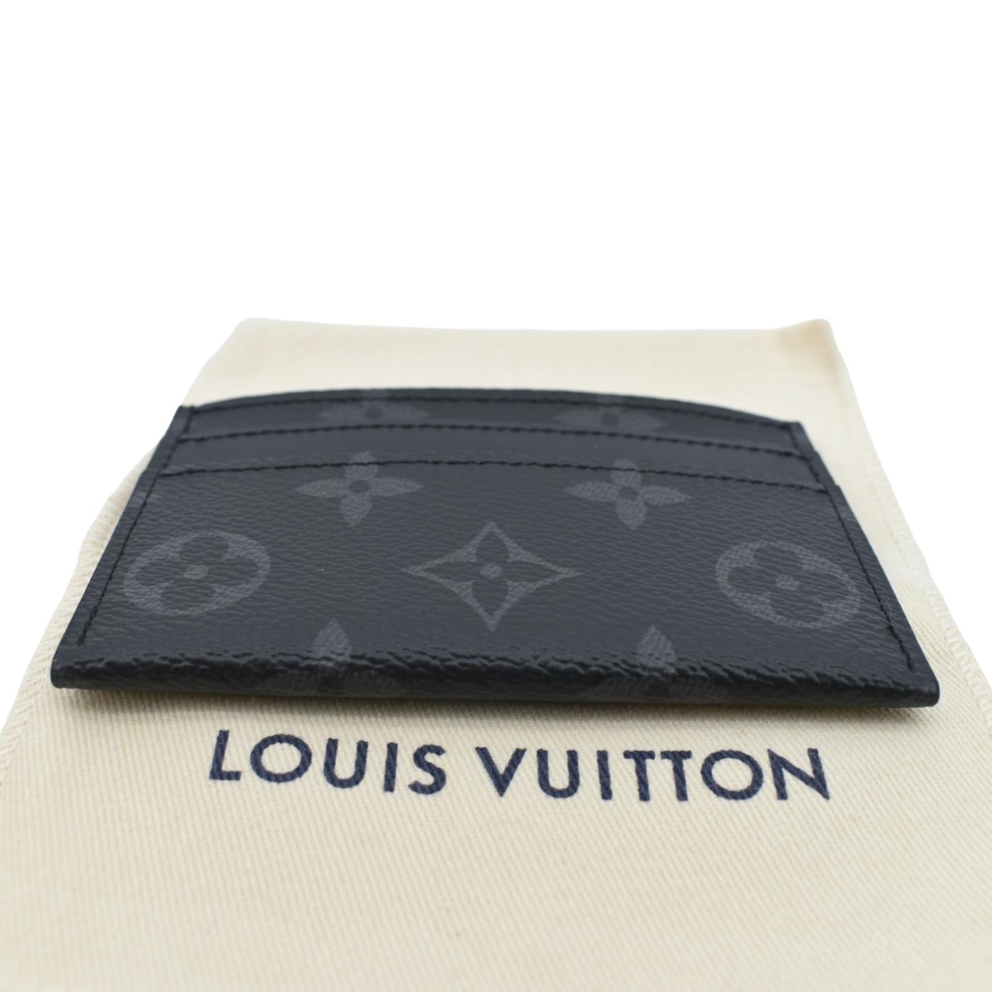 LOUIS VUITTON Monogram Eclipse Card Holder Black