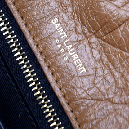 YVES SAINT LAURENT Niki Medium Leather Crossbody Bag Dark Brown